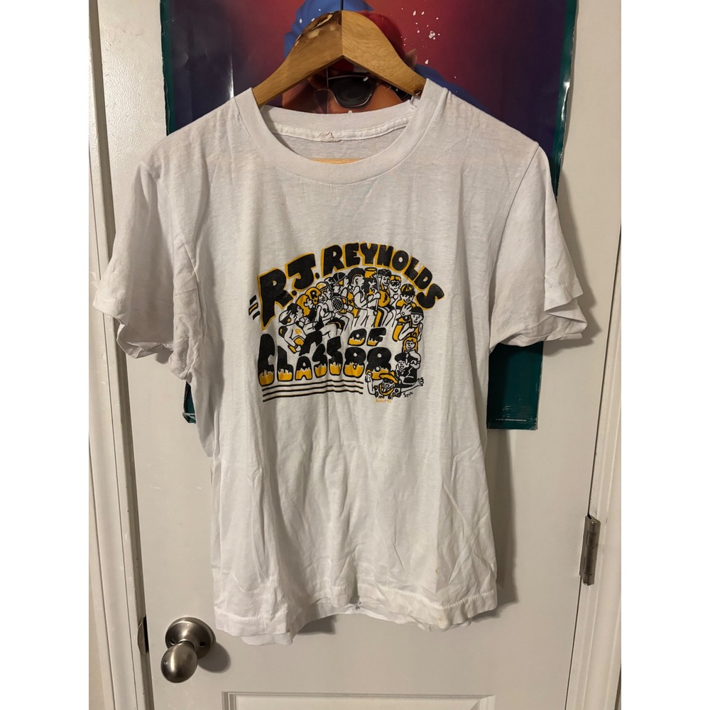 Vintage R.J. Reynolds Class of 88 T Shirt Men's White Graphic Tee rare